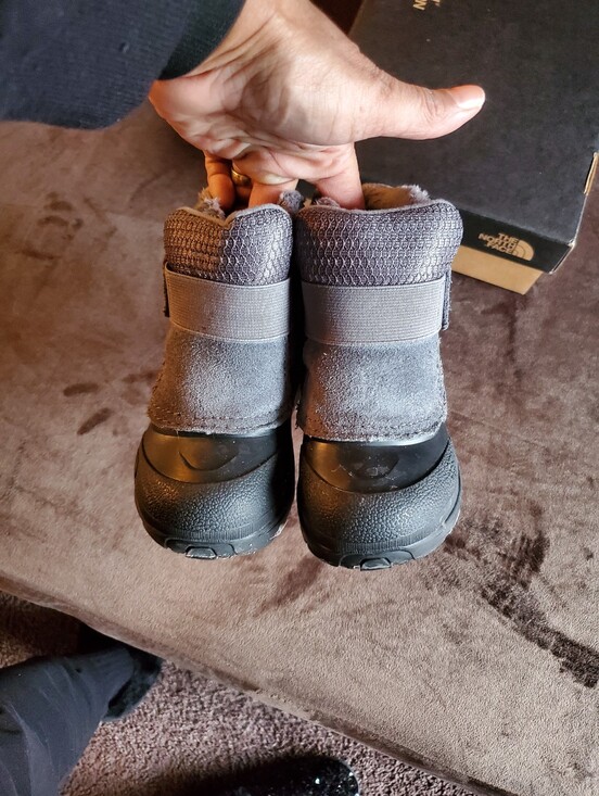The North Face Other - The North Face Kids Gray Winter Booties with Elastic Strap